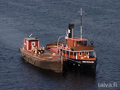 Heikki Peuranen ja lotja Enea tulossa Lappeenrantaan.