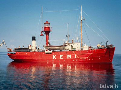 Kemi majakkalaivana Kemin edustalla 1972.